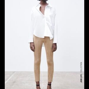 Zara faux suede leggings size XL